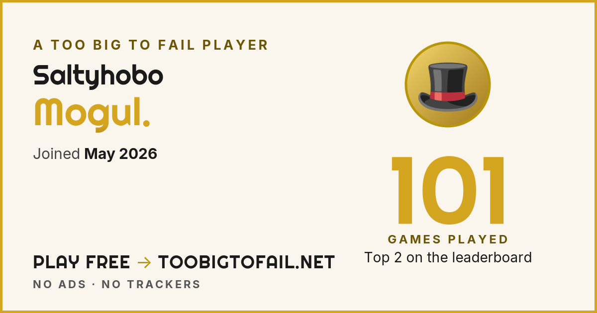 Saltyhobo profile card